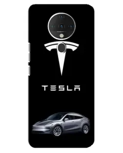 Чехол для TECNO Spark 6 с картинкой «Tesla Model Y»