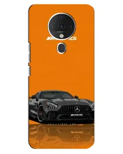Чохол для TECNO Spark 6 з картинкою «Помаранчевий Mercedes AMG»