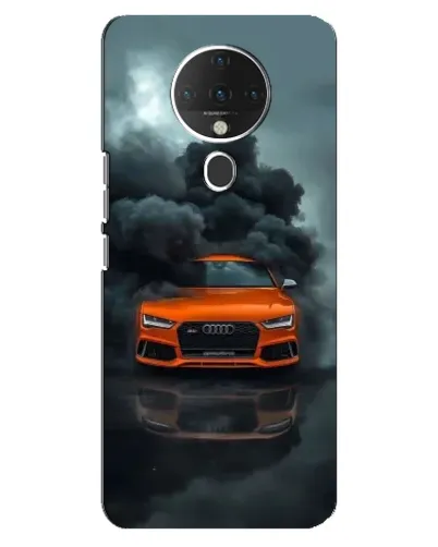 Чохол для TECNO Spark 6 з картинкою «Audi у хмарах диму»
