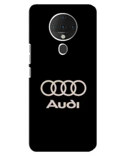 Чохол для TECNO Spark 6 з картинкою «Audi — золотий логотип»