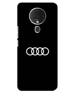 Чохол для TECNO Spark 6 з картинкою «Audi White Logo»