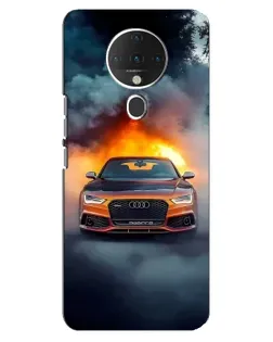 Чохол для TECNO Spark 6 з картинкою «Audi у вогняному диму»