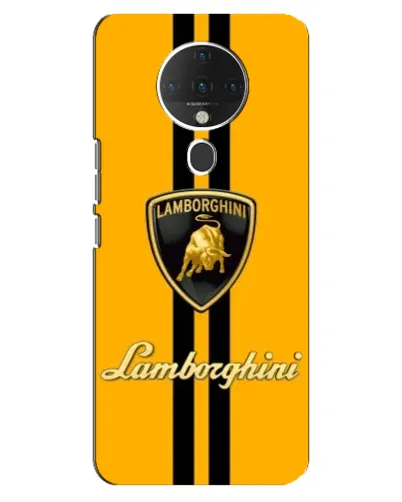 Чехол для TECNO Spark 6 с картинкой «Lamborghini Stripe желтый»