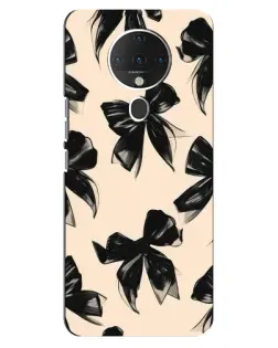 Чехол для TECNO Spark 6 с картинкой «Паттерн черные банты»