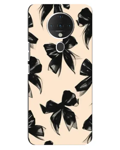 Чехол для TECNO Spark 6 с картинкой «Паттерн черные банты» Чехол для TECNO Spark 6 с картинкой «Паттерн черные банты»
