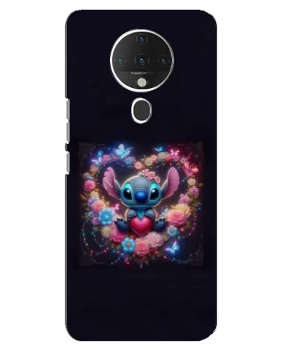 Чехол для TECNO Spark 6 с картинкой «Stitch в цветах» Чехол для TECNO Spark 6 с картинкой «Stitch в цветах»
