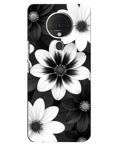 Чехол для TECNO Spark 6 с картинкой «Монохромные астры» Чехол для TECNO Spark 6 с картинкой «Монохромные астры»