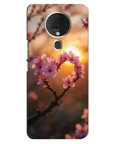 Чехол для TECNO Spark 6 с картинкой «Розовый цвет сердце на фоне заката» Чехол для TECNO Spark 6 с картинкой «Розовый цвет сердце на фоне заката»