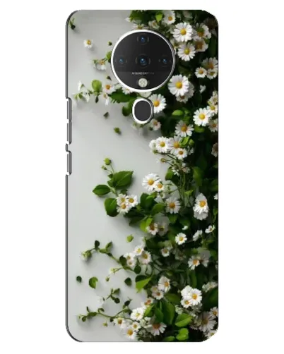 Чехол для TECNO Spark 6 с картинкой «Ветка мелких белых цветов» Чехол для TECNO Spark 6 с картинкой «Ветка мелких белых цветов»