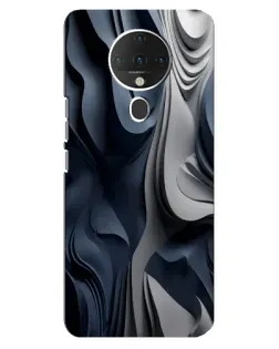 Чехол для TECNO Spark 6 с картинкой «Объемные синие складки»
