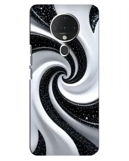 Чехол для TECNO Spark 6 с картинкой «Черно-белая спираль»