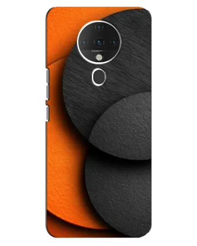 Чехол для TECNO Spark 6 с картинкой «Геометрия оранжевых кругов»