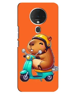 Чохол для TECNO Spark 6 з картинкою «Капібара на скутері»