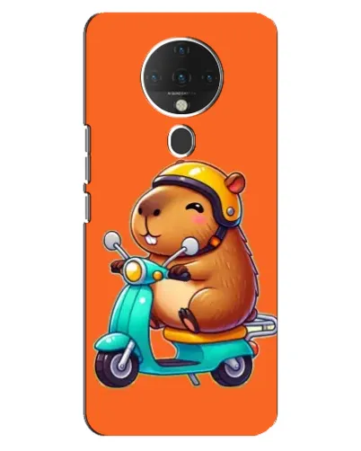 Чохол для TECNO Spark 6 з картинкою «Капібара на скутері» Чохол для TECNO Spark 6 з картинкою «Капібара на скутері»