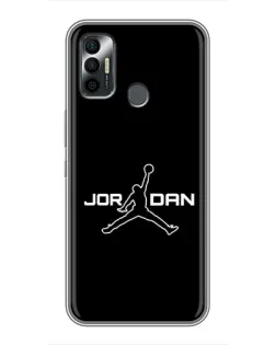 Чехол для TECNO Spark 7 (KF6n) с картинкой «Nike Pink Swirl»