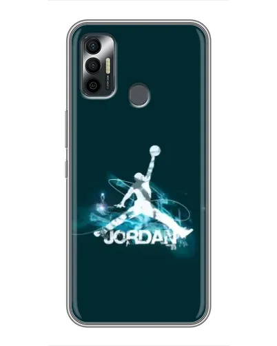 Чехол для TECNO Spark 7 (KF6n) с картинкой «Jordan Blue Fire» Чехол для TECNO Spark 7 (KF6n) с картинкой «Jordan Blue Fire»