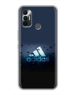 Чехол для TECNO Spark 7 (KF6n) с картинкой «Adidas Water Drops»