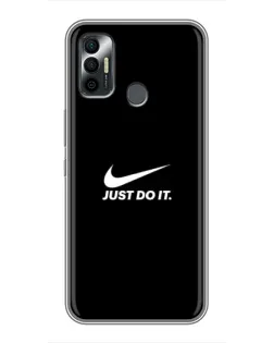 Чехол для TECNO Spark 7 (KF6n) с картинкой «Минимализм от Nike»