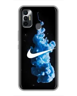 Чехол для TECNO Spark 7 (KF6n) с картинкой «Nike и синий дым»