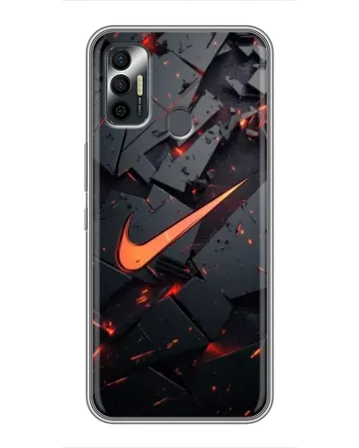 Чехол для TECNO Spark 7 (KF6n) с картинкой «Nike — эффект разломов» Чехол для TECNO Spark 7 (KF6n) с картинкой «Nike — эффект разломов»