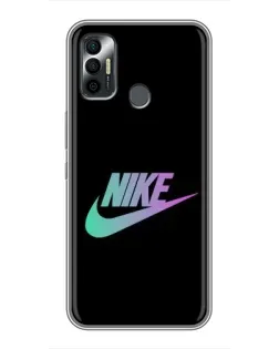Чехол для TECNO Spark 7 (KF6n) с картинкой «Nike — городская ночь»