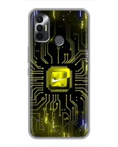 Чехол для TECNO Spark 7 (KF6n) с картинкой «Nike — золотая искра» Чехол для TECNO Spark 7 (KF6n) с картинкой «Nike — золотая искра»