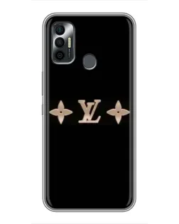 Чехол для TECNO Spark 7 (KF6n) с картинкой «Louis Vuitton — минимализм»