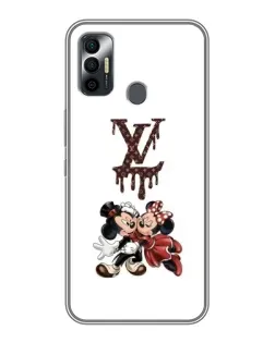 Чехол для TECNO Spark 7 (KF6n) с картинкой «LV и Микки Маус»