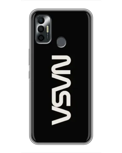 Чехол для TECNO Spark 7 (KF6n) с картинкой «NASA — вертикальный логотип» Чехол для TECNO Spark 7 (KF6n) с картинкой «NASA — вертикальный логотип»