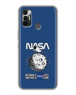 Чехол для TECNO Spark 7 (KF6n) с картинкой «NASA — лунная миссия» Чехол для TECNO Spark 7 (KF6n) с картинкой «NASA — лунная миссия»