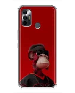 Чехол для TECNO Spark 7 (KF6n) с картинкой «Bored Ape в красном» Чехол для TECNO Spark 7 (KF6n) с картинкой «Bored Ape в красном»