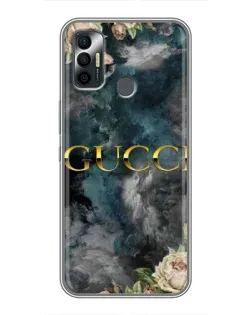 Чехол для TECNO Spark 7 (KF6n) с картинкой «Абстрактные цветы Gucci» Чехол для TECNO Spark 7 (KF6n) с картинкой «Абстрактные цветы Gucci»