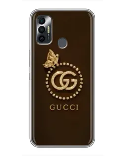 Чехол для TECNO Spark 7 (KF6n) с картинкой «Gucci — золотая бабочка» Чехол для TECNO Spark 7 (KF6n) с картинкой «Gucci — золотая бабочка»