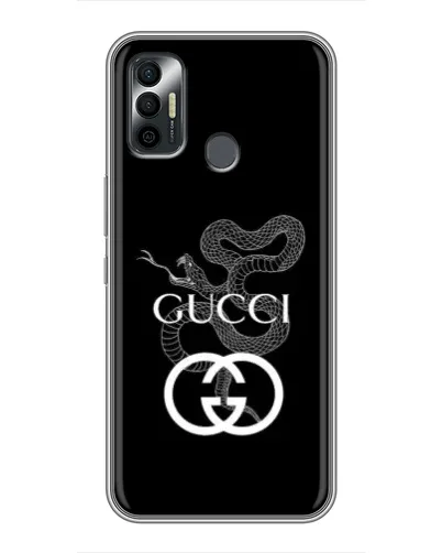 Чехол для TECNO Spark 7 (KF6n) с картинкой «Gucci — серебряная змея» Чехол для TECNO Spark 7 (KF6n) с картинкой «Gucci — серебряная змея»