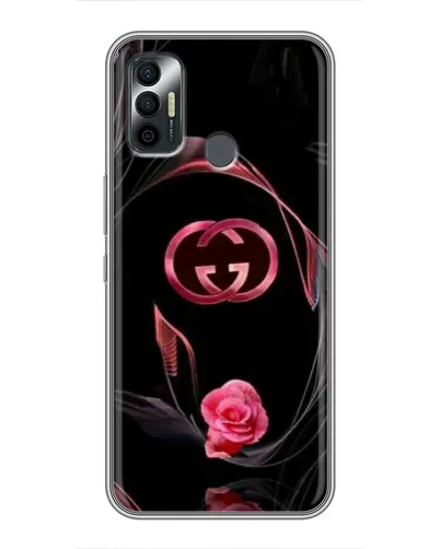 Чехол для TECNO Spark 7 (KF6n) с картинкой «Gucci — неоновая роза» Чехол для TECNO Spark 7 (KF6n) с картинкой «Gucci — неоновая роза»