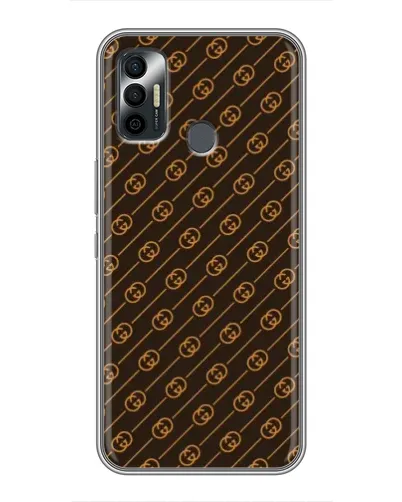Чехол для TECNO Spark 7 (KF6n) с картинкой «Gucci — золотые диагонали» Чехол для TECNO Spark 7 (KF6n) с картинкой «Gucci — золотые диагонали»