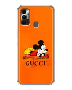 Чехол для TECNO Spark 7 (KF6n) с картинкой «Микки Маус Gucci — оранж» Чехол для TECNO Spark 7 (KF6n) с картинкой «Микки Маус Gucci — оранж»