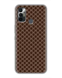 Чехол для TECNO Spark 7 (KF6n) с картинкой «Gucci — шоколадная сетка» Чехол для TECNO Spark 7 (KF6n) с картинкой «Gucci — шоколадная сетка»