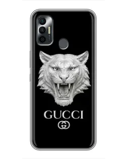 Чехол для TECNO Spark 7 (KF6n) с картинкой «Gucci — серебряный лев» Чехол для TECNO Spark 7 (KF6n) с картинкой «Gucci — серебряный лев»