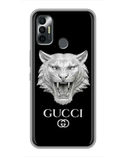 Чехол для TECNO Spark 7 (KF6n) с картинкой «Gucci — серебряный лев» Чехол для TECNO Spark 7 (KF6n) с картинкой «Gucci — серебряный лев»