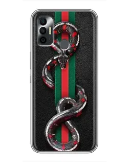 Чехол для TECNO Spark 7 (KF6n) с картинкой «Gucci — змея на полосе» Чехол для TECNO Spark 7 (KF6n) с картинкой «Gucci — змея на полосе»