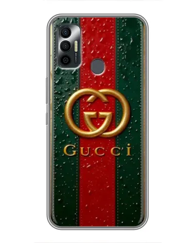 Чехол для TECNO Spark 7 (KF6n) с картинкой «Gucci — фирменная полоса и золото» Чехол для TECNO Spark 7 (KF6n) с картинкой «Gucci — фирменная полоса и золото»