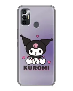 Чехол для TECNO Spark 7 (KF6n) с картинкой «Kuromi — фиолетовый арт»