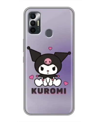Чехол для TECNO Spark 7 (KF6n) с картинкой «Kuromi — фиолетовый арт»