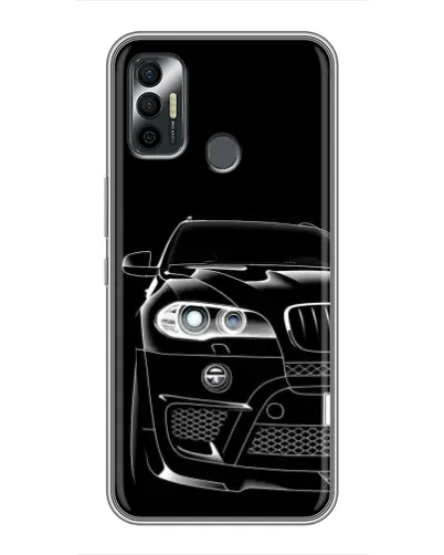 Чохол для TECNO Spark 7 (KF6n) з картинкою «Темний силует BMW»