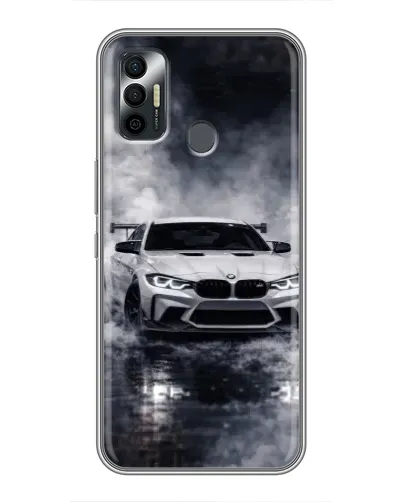 Чохол для TECNO Spark 7 (KF6n) з картинкою «BMW крізь туман»