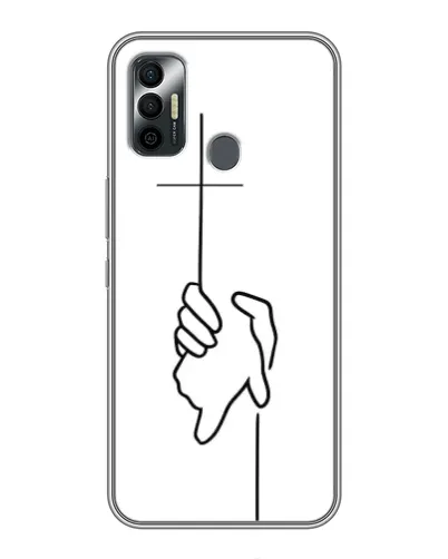 Чохол для TECNO Spark 7 (KF6n) з картинкою «Рука тримає»