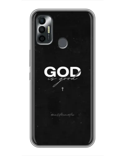 Чохол для TECNO Spark 7 (KF6n) з картинкою «GOD — Бог над усім»