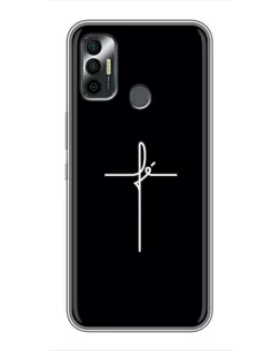 Чехол для TECNO Spark 7 (KF6n) с картинкой «Тонкий крест» Чехол для TECNO Spark 7 (KF6n) с картинкой «Тонкий крест»