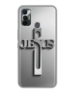 Чехол для TECNO Spark 7 (KF6n) с картинкой «Металлический крест Jesus» Чехол для TECNO Spark 7 (KF6n) с картинкой «Металлический крест Jesus»